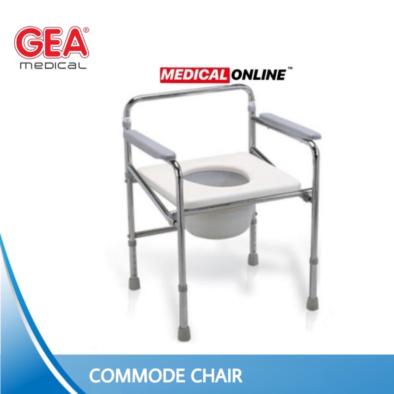 COMMODE CHAIR GEA / KURSI BAB GEA FS894 FS-894 TANPA RODA MEDICAL ONLINE MEDICALONLINE