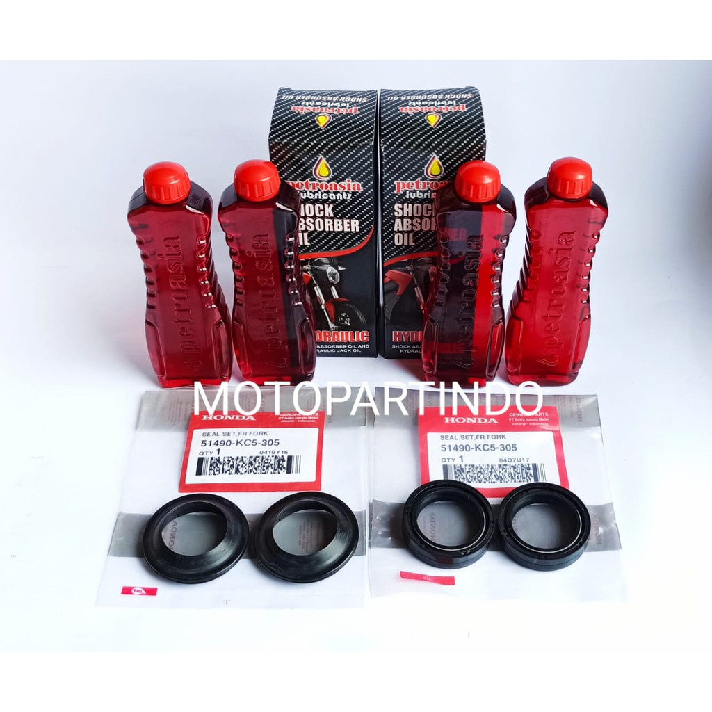 Oli shock dan seal set shock depan mega pro gl pro verza
