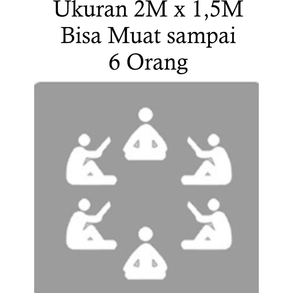 Alas Tikar Piknik Tamasya Pantai Pegunungan 2mx1,5m