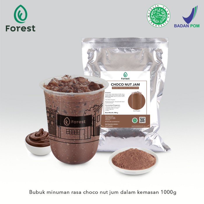 

DISKON - (BISA COD) Bubuk Minuman Coklat Rasa NUTELLA Powder 1000g - FOREST Bubble Drink - POWDR+BUBLEWRAP