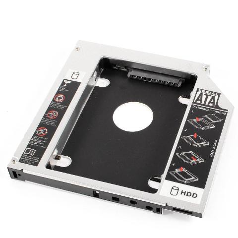 RAK Hard disk SATA ke dua di LAPTOP 12.7 MM - 2nd HDD CADDY UNIVERSAL