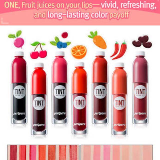 LIPTINT PERIPERA WATER TINT JUICE EDITION GEL LONG LASTING