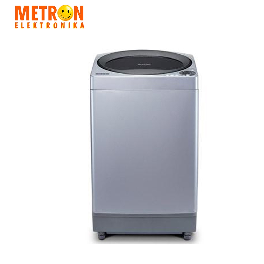 SHARP ESM 1008 TSAK MESIN CUCI TOP LOADING 10 KG TUBE TYPE SILVER / ESM1008TSAK