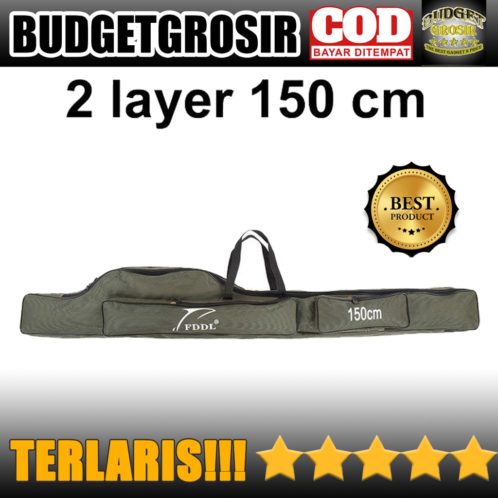 Tas Pancing Joran Portable Fishing Bag 150 cm - 1680D - Green--FDDL