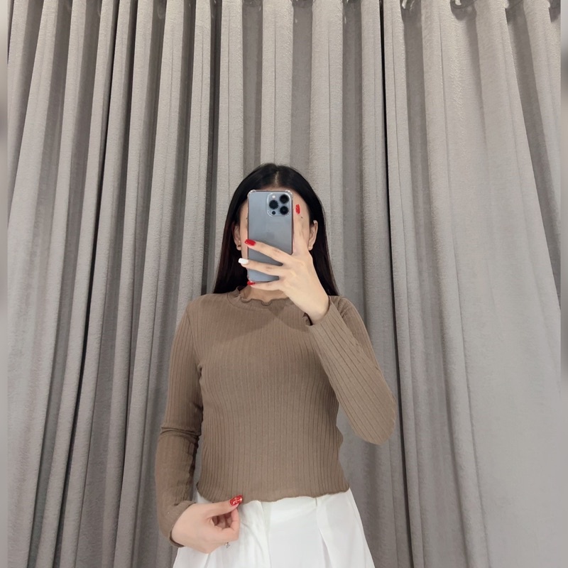 Jen Long sleeve top | Knit long sleeve | Atasan rajut lengan panjang