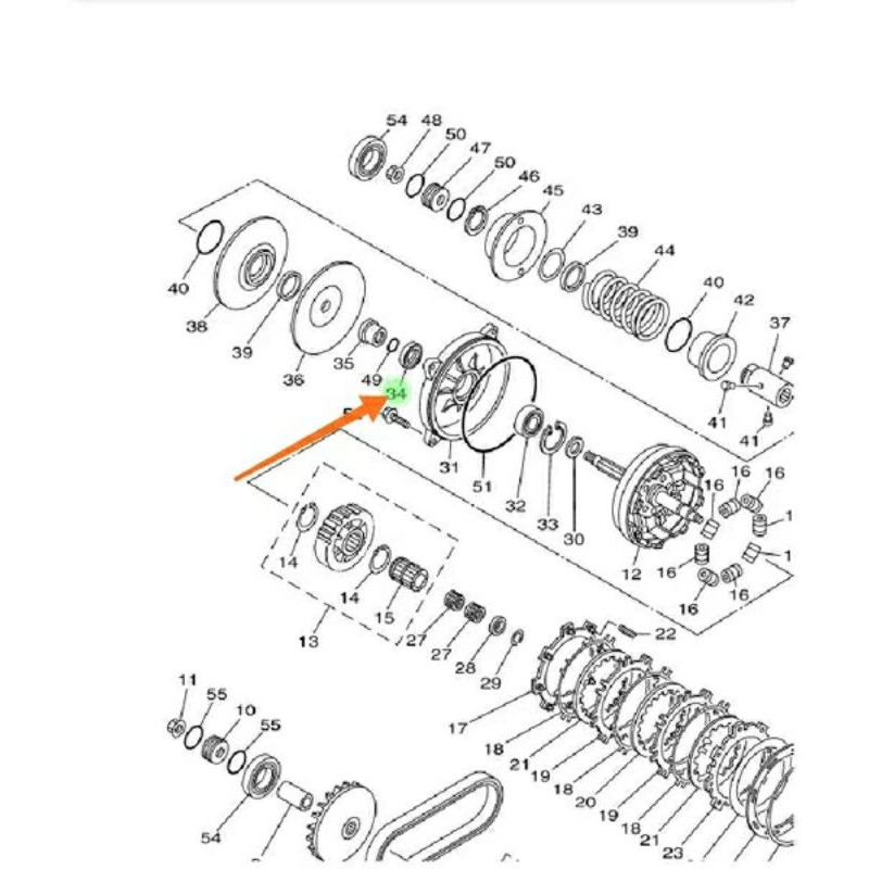 sil seal puly rumah kopling cvt lexam original ygp 93102-24800