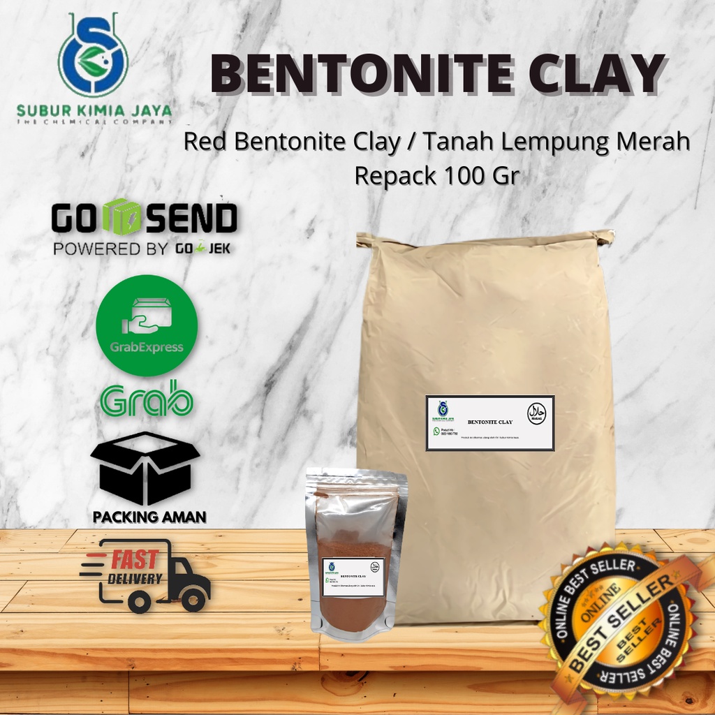

Red Bentonite Clay / Lempung Bentonit Merah 100 gram Premium