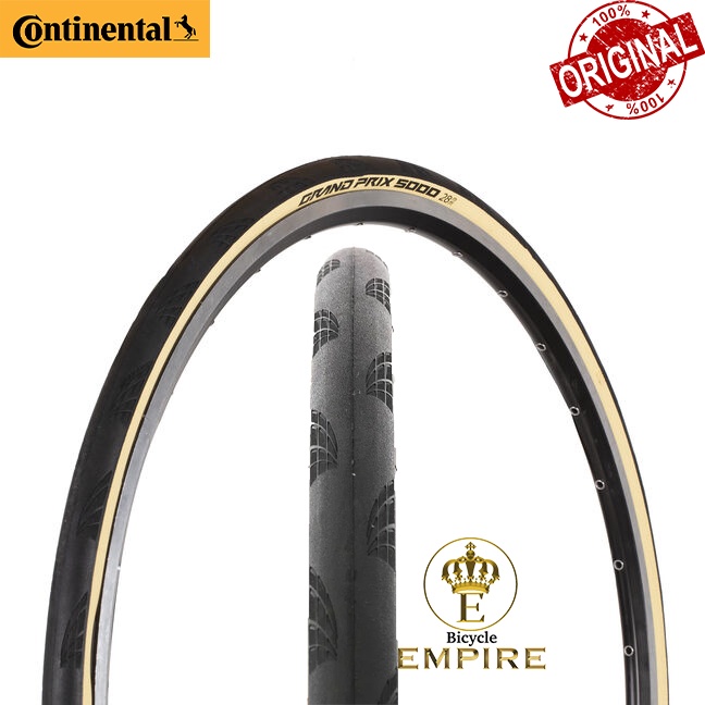 Ban Luar Sepeda Road Bike Continental GP5000 700x28 28-622 700 x 28c Clincher Black Cream 700c Grand