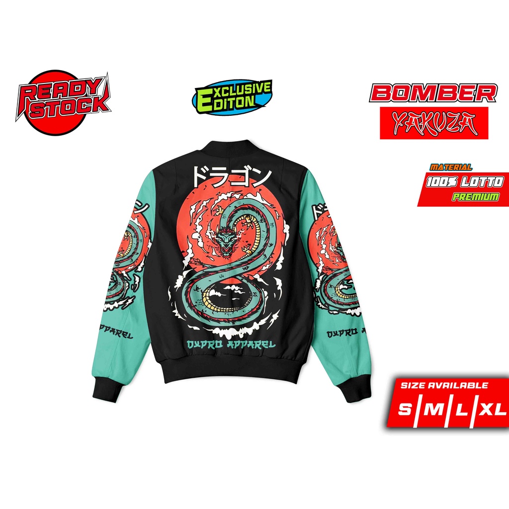 JAKET BOMBER RACING EXCLUSIVE PRO X YAKUZA LIGHT LIONG DRAGON