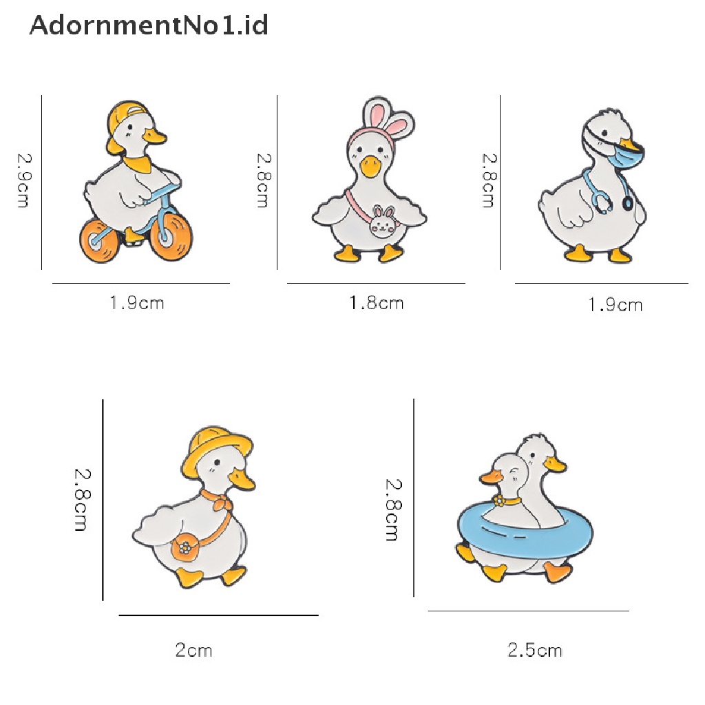 (AdornmentNo1) Bros Pin Enamel Bentuk Bebek / Angsa Untuk Aksesoris Tas / Baju (ID)