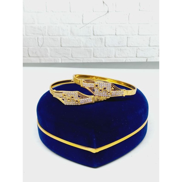 GELANG PERAK ASLI 925 SILVER LAPIS EMAS/GELANG BANGLE COR MP FULL/ASLI SILVER/GELANG FASHION WANITA