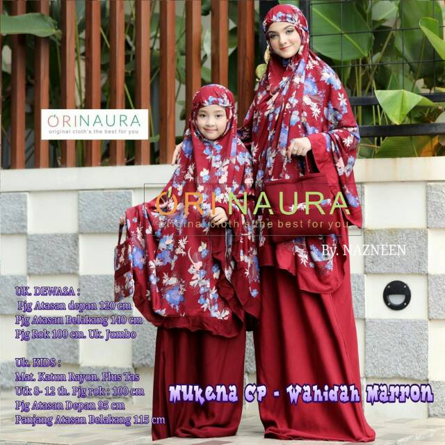 Mukena mom kids ory naura good quality. Mukena pasangan ibu dan anak elegant