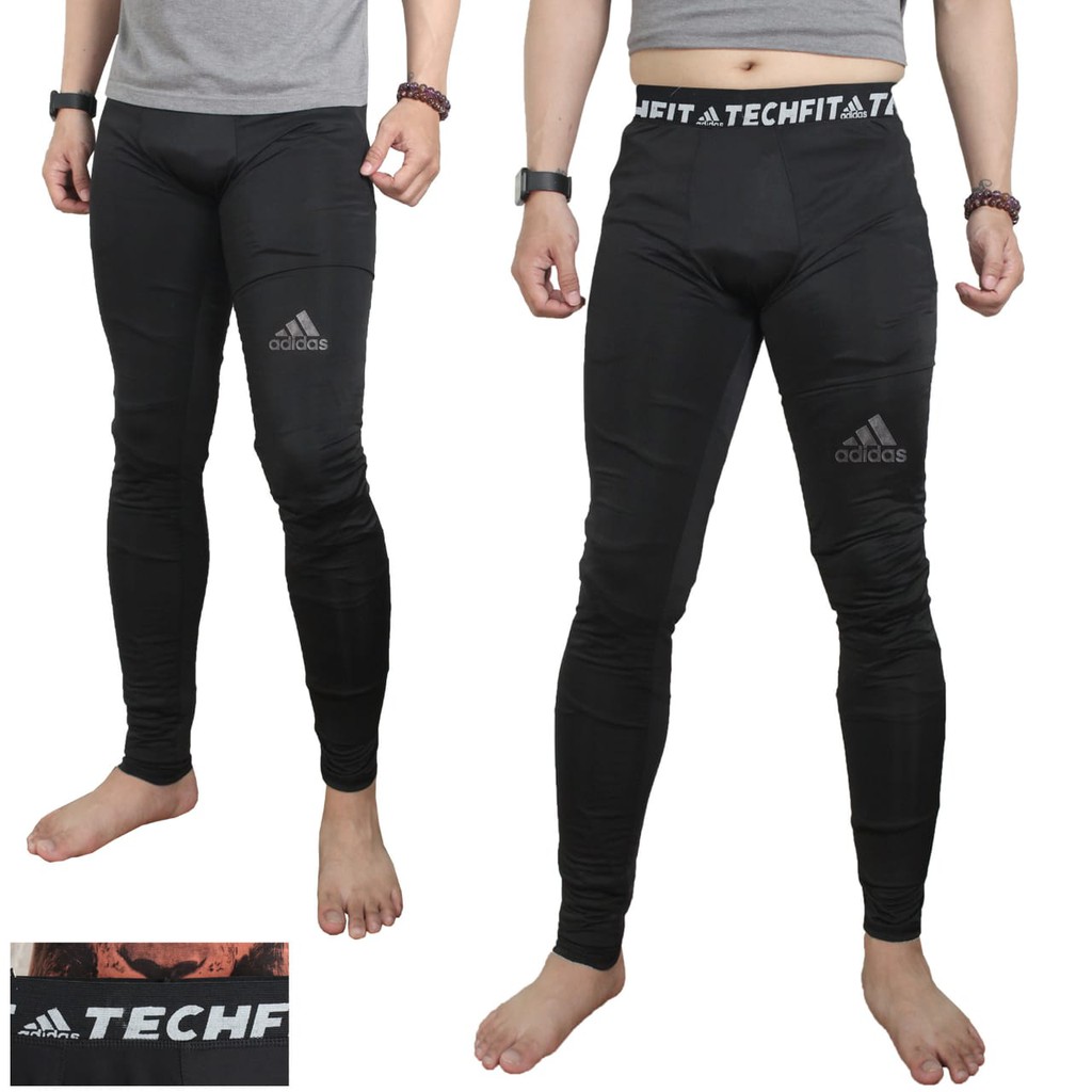 Legging Pant Daleman Celana Panjang Pria Adidas Tech Fit Hitam Premium