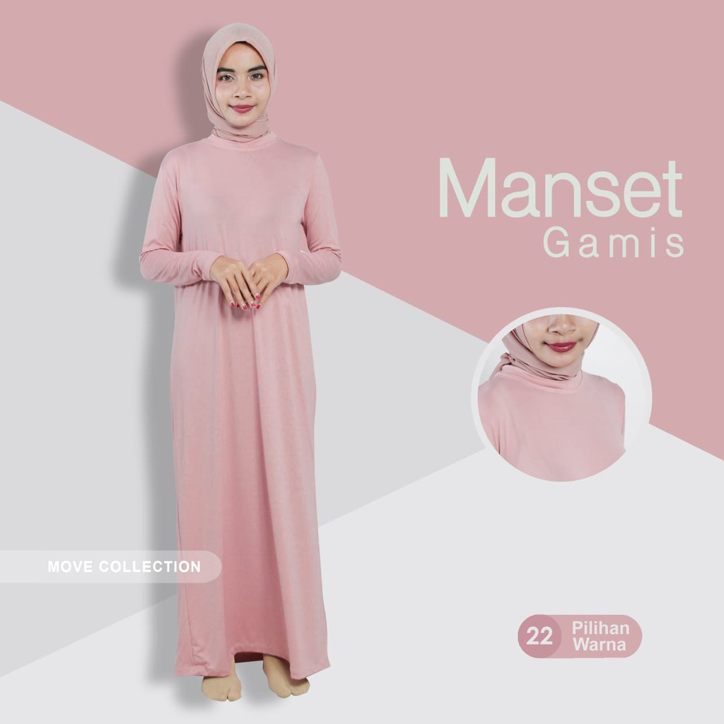 Manset Gamis Bahan Spandek dan Rayon