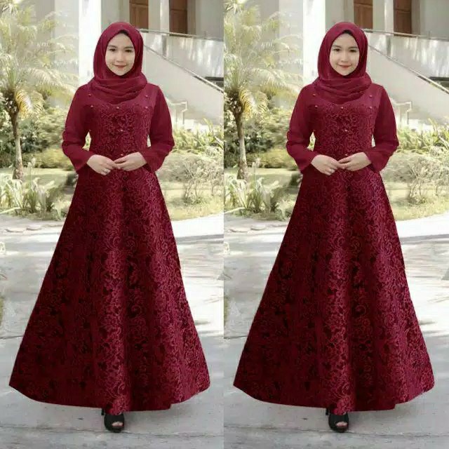 Gamis Maxi Guchika Size S/m,l,xl,xxl /gamis Muslim /gamis Seragam Keluarga