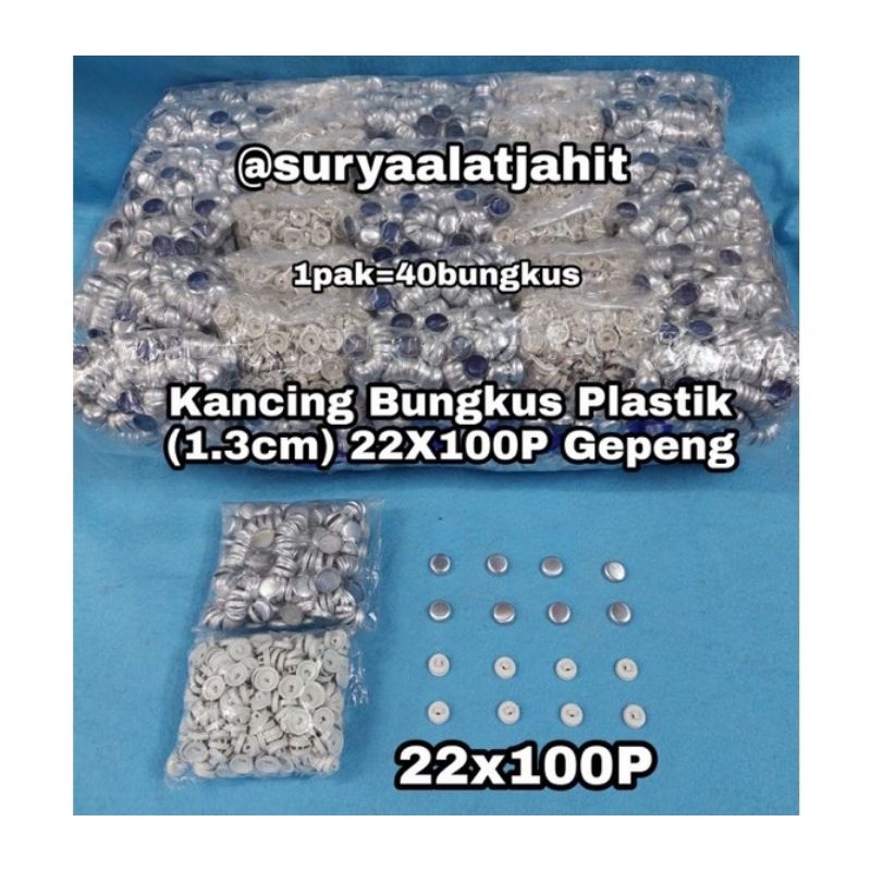 Kancing Plastik 22X100P (1.3cm) Gepeng =rp.19.000/1bks