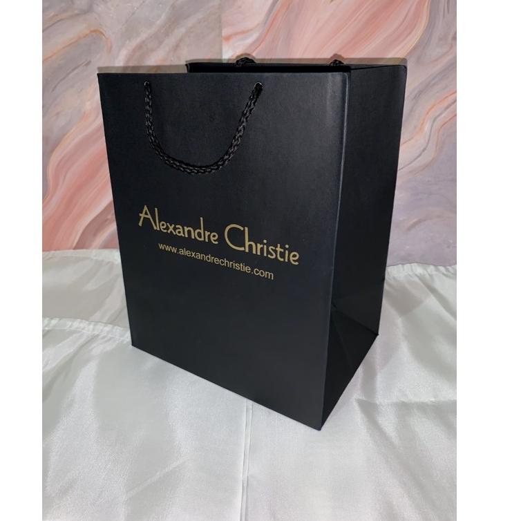 

[PRODUK 0PEDP] Paper bag Alexandre Christie Hitam Paper Bag Kotak Jam Tangan 0JT