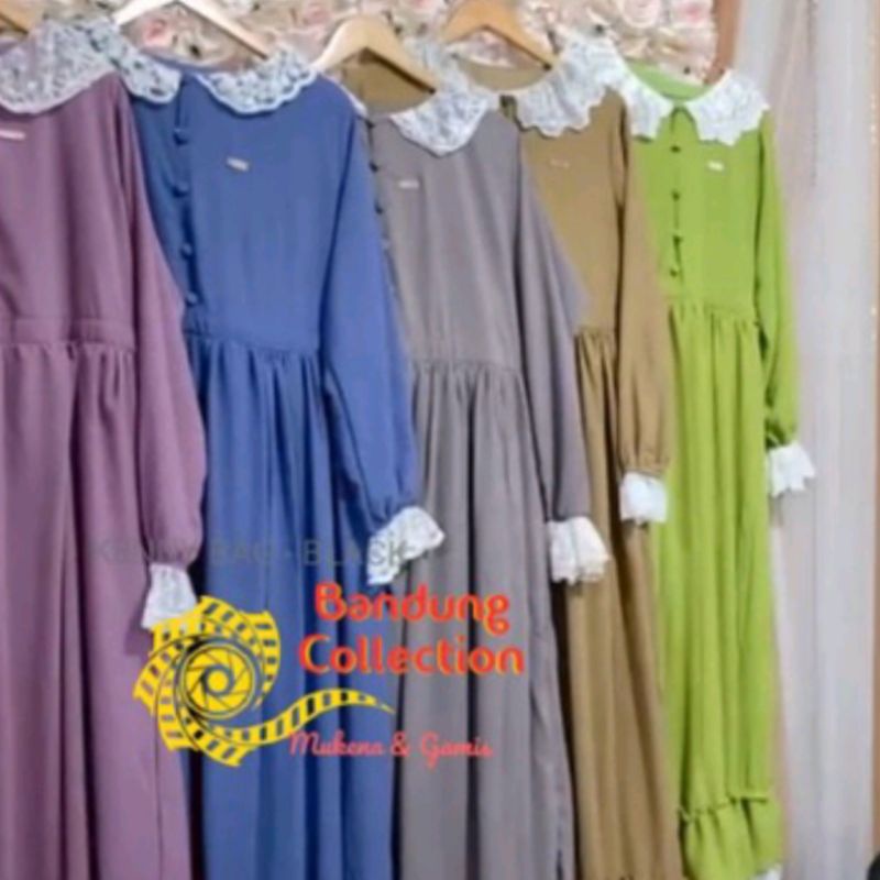 Gamis Super Murah (COD) Premium Berkualitas Gamis set pasmina Original Full Ceruty Babydoll Variasi 