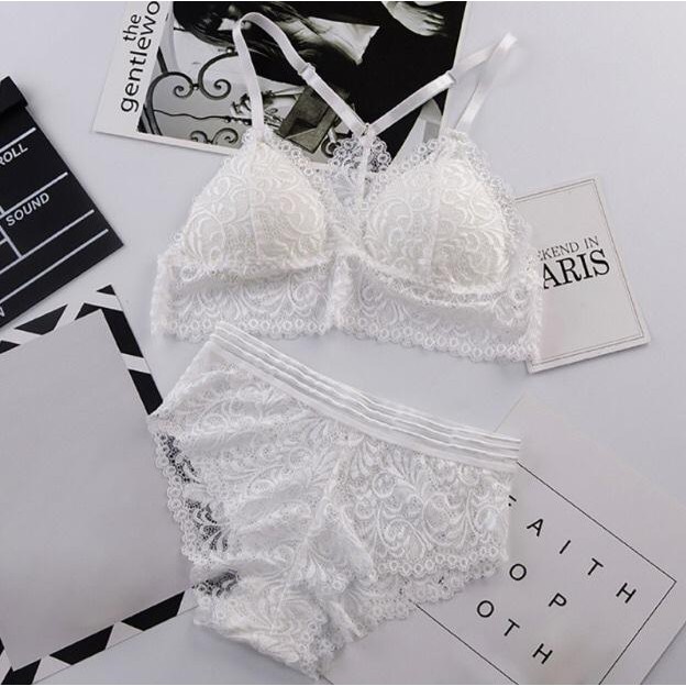 SET BRA LACE TALI SEGITIGA 