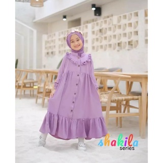 Jual Gamis Shakila anak terbaru/Dress anak perempuan usia 3-15 tahun