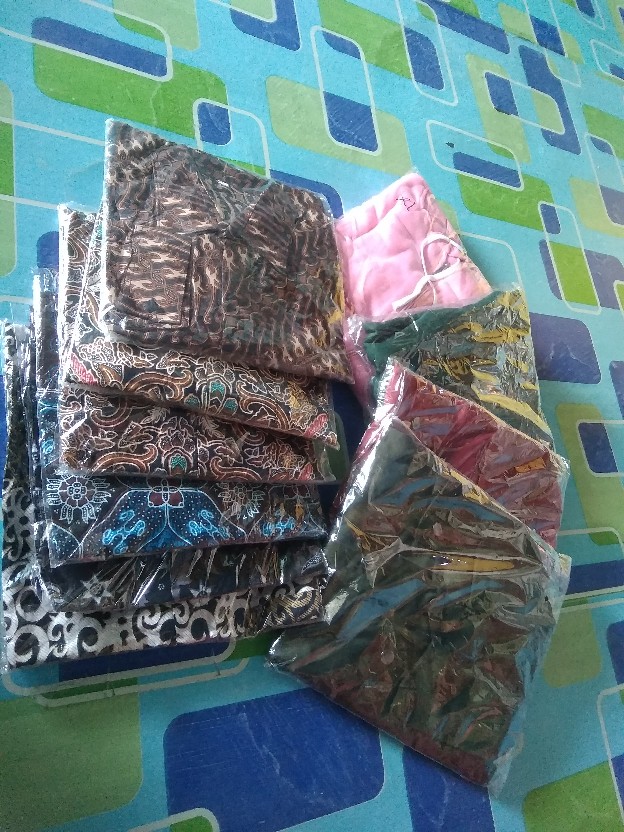 Kemeja Batik Lengan Pendek 021 Risna Batik Hrb026 Hem Batik Murah Seno Sogan Bakung Padi Manggar