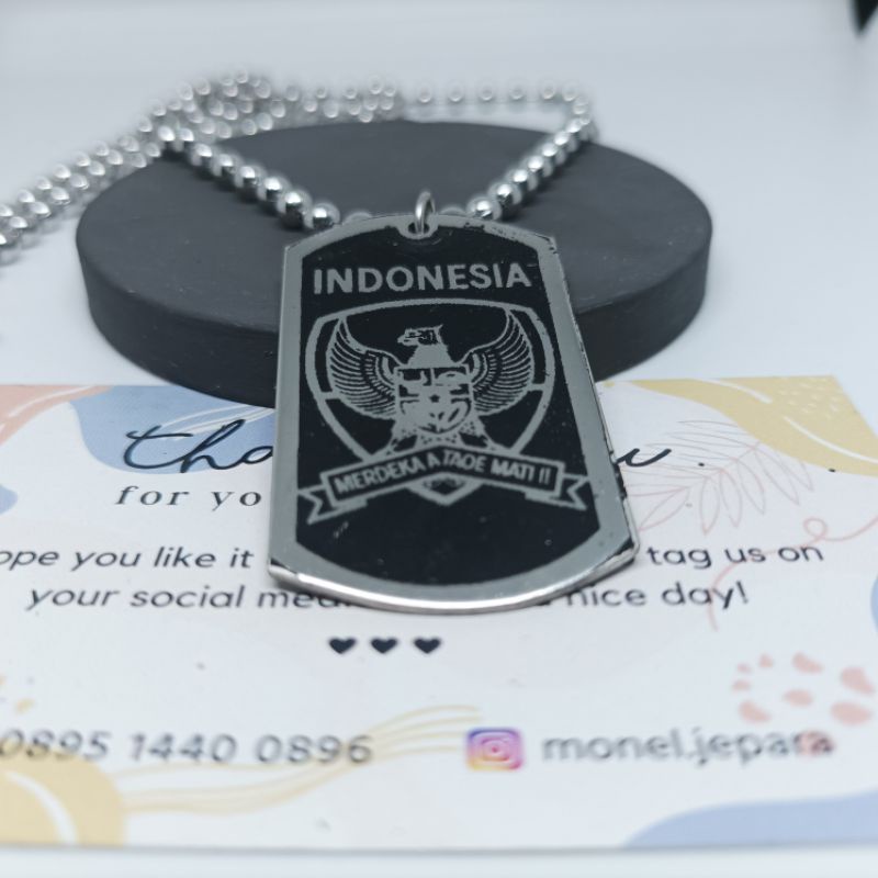 Kalung Logo Pancasila Indonesia (Stainless Asli)