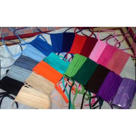 Masker Kain Tali Hijab Putus Sambung Masker Kain Jilbab Polos Tali Panjang Masker Kain Masker Hijab Simpel Penutup Mulut Hidung Masker Cuci Pakai