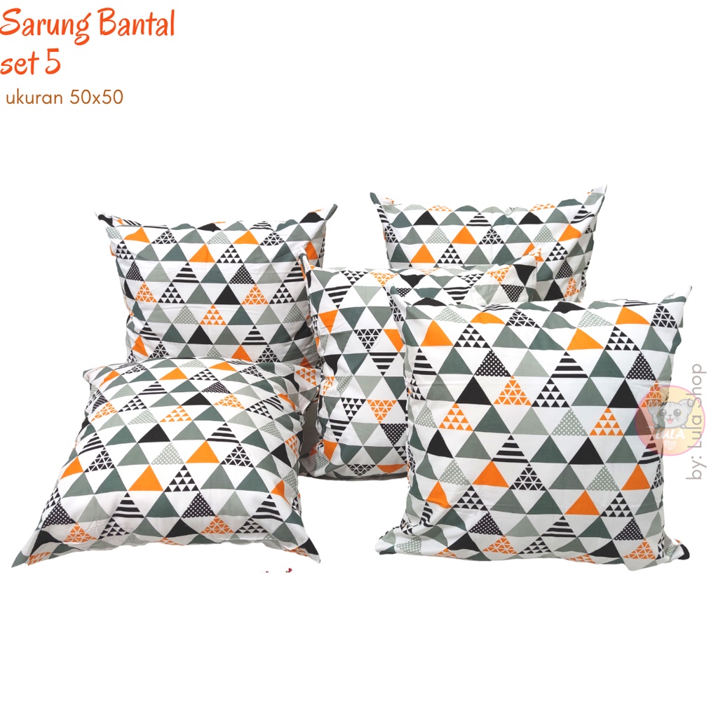 Paket Sarung Bantal Sofa 50x50 Murah Lebay