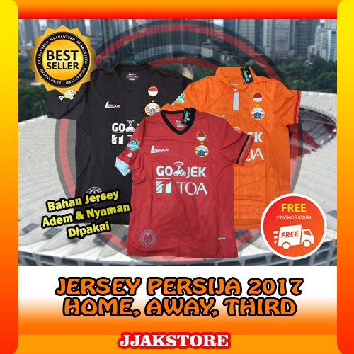 Jersey Persija Jakarta League Original 2017 Home Away Third Jakmania Jakartans Merchandise Atribut
