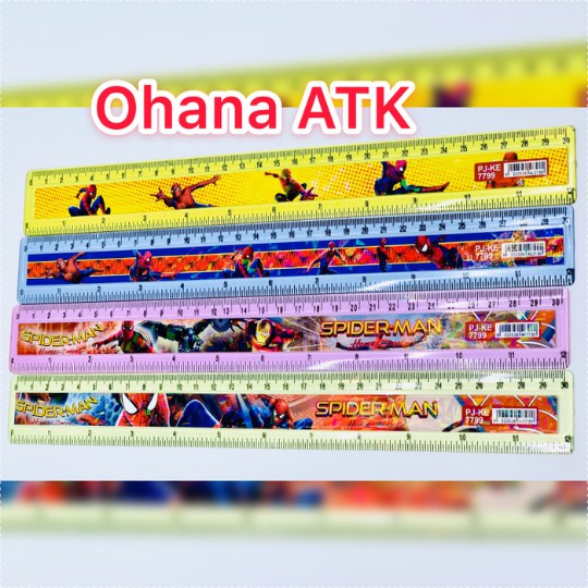 

Penggaris Panjang Plastik 30 cm Penggaris Karakter SPIDERMAN