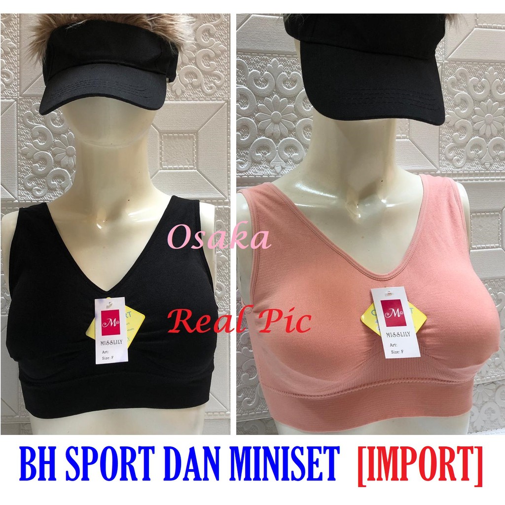 BH dan Miniset BH IMPORT Sport Remaja dan Dewasa Super Elastis Bra Dewasa Mini Set