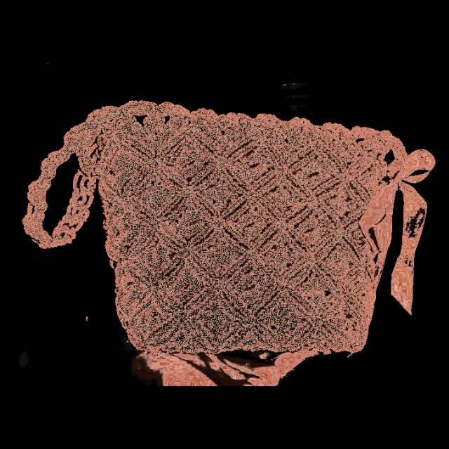 Tas Rajut Dari Tali Kur / Warna Salem