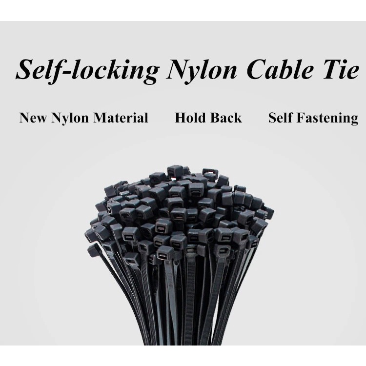 [BISA COD] Kabel Ties Cable Tie Kabel Tie Pengikat Kabel Dasi kabel - Hitam 2.5 mm 2,5 mm 10 cm 10cm 100mm Cable Ties Tie Nilon Nylon Tali Alat Pengikat Pendek Kecil Putih Isi 100 pcs