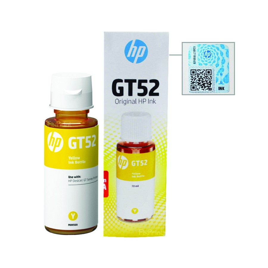 GT52Y | REFILL INK HP GT52 YELLOW ORIGINAL RESMI