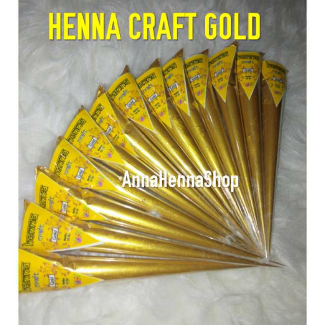 Henna Craft Gold / Henna bahan Figura wedding /