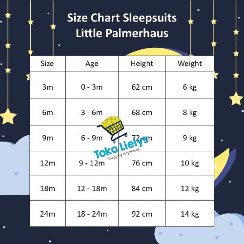 LITTLE PALMERHAUS BABY SLEEPSUIT BAJU TIDUR - GIRL