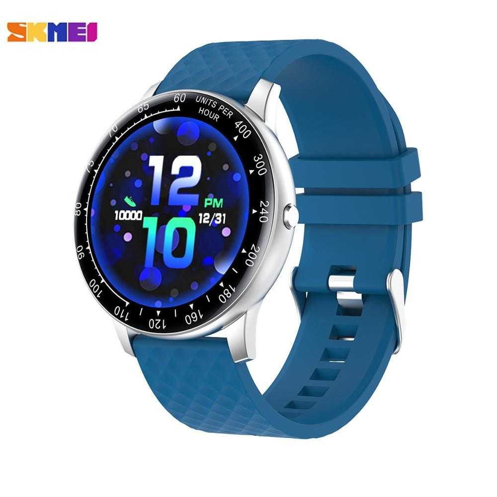 SKMEI Smartwatch Sport Tracker Blood Pressure Heart Rate - H30-Silver Blue