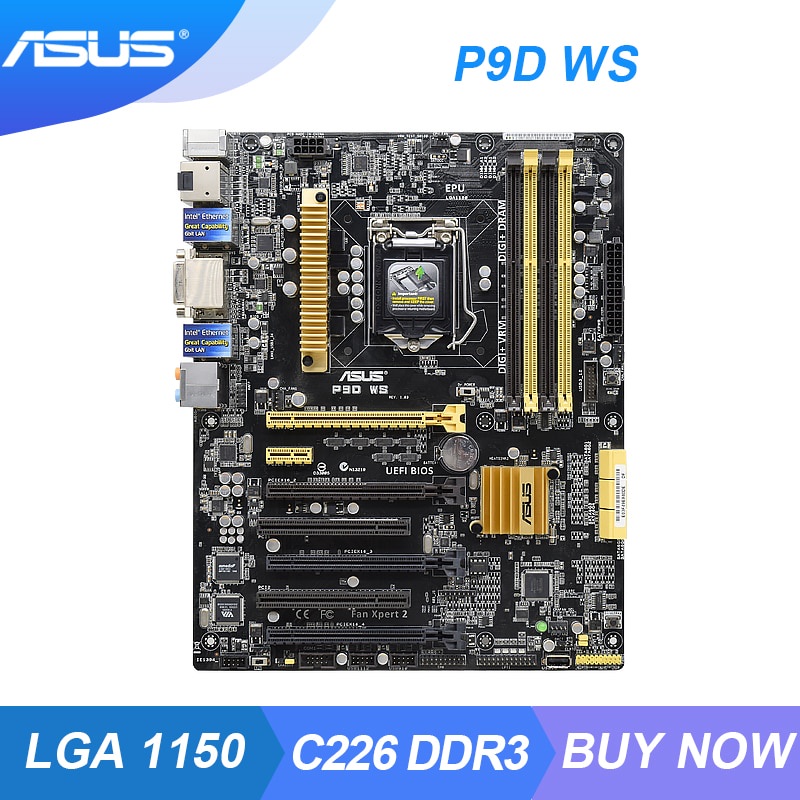 PREORDER ASUS P9D WS Mining Motherboard C226 Motherboard 1150 DDR3 32GB Support Kit Xeon E3-1270 v3 