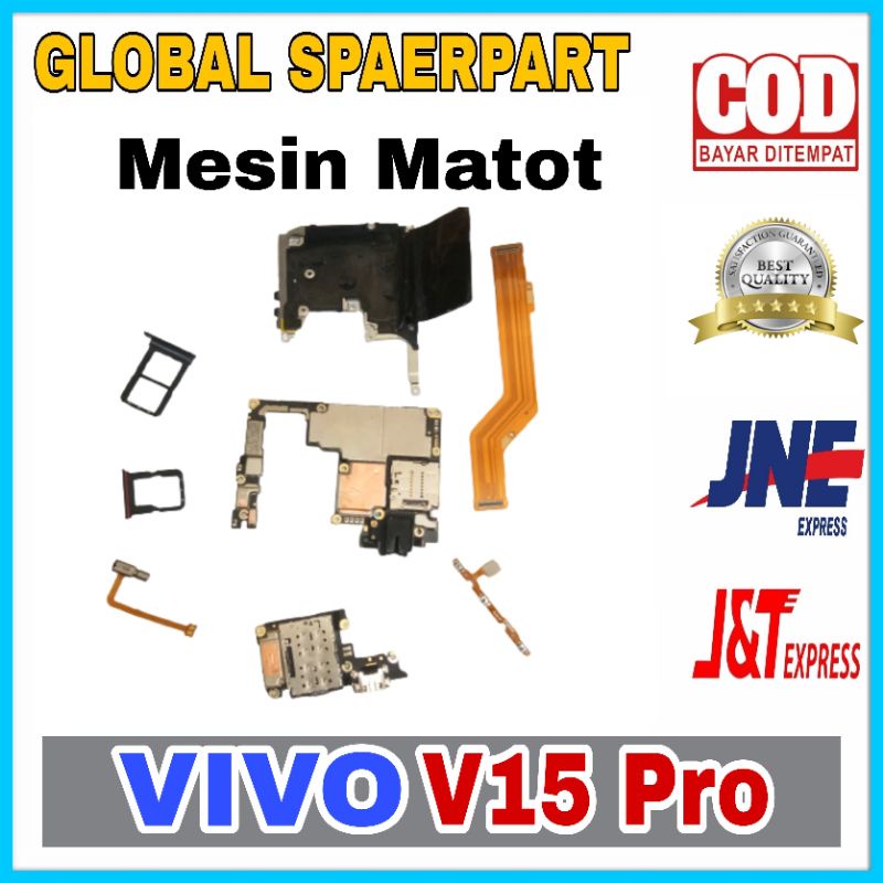 Mesin Matot VIVO V15 Pro + penutup Mesin + Sim Slot 1/2 + Dinamo + On/Off + Fleksible Copotan Origin