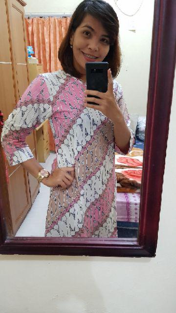 Grosir Batik - Dress Tunik Batik Modang Bunga Tali