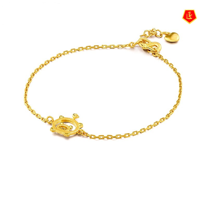 [Ready Stock]Women's Elegant Hollow Gold Bracelet