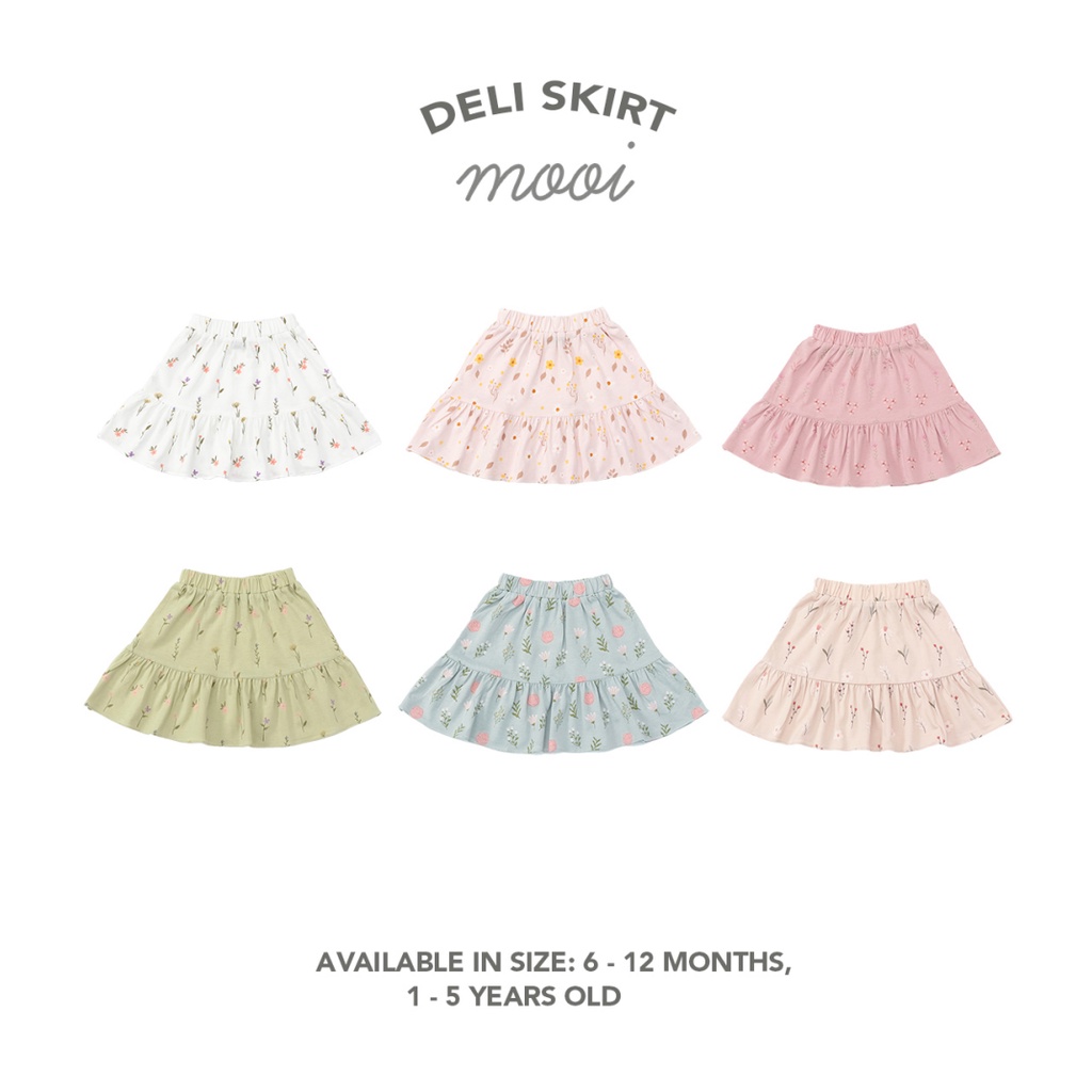 AMBYAR Last Stock Mooi Deli Skirt 1-5 Tahun Rok Bunga Anak Perempuan CBKS