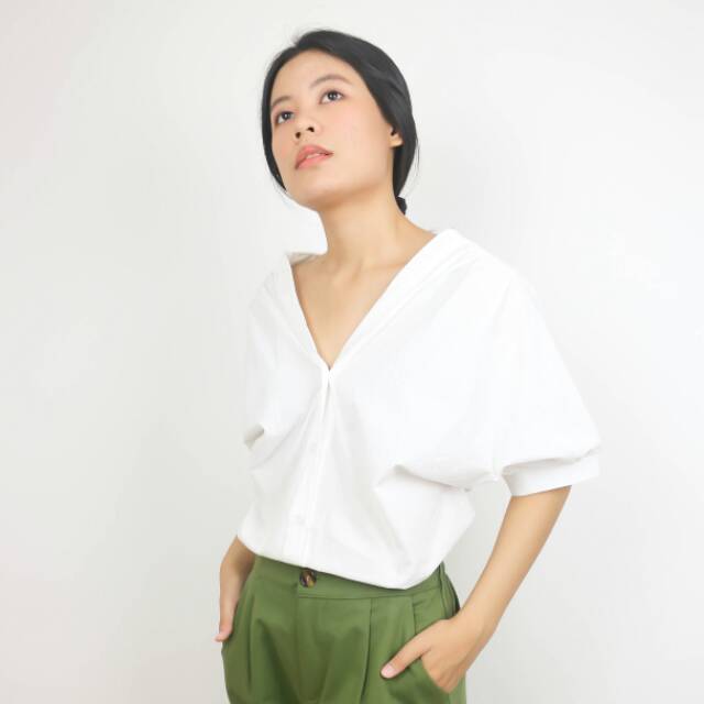 ANNA TOP / KEMEJA PUTIH / KEMEJA WANITA / ATASAN WANITA
