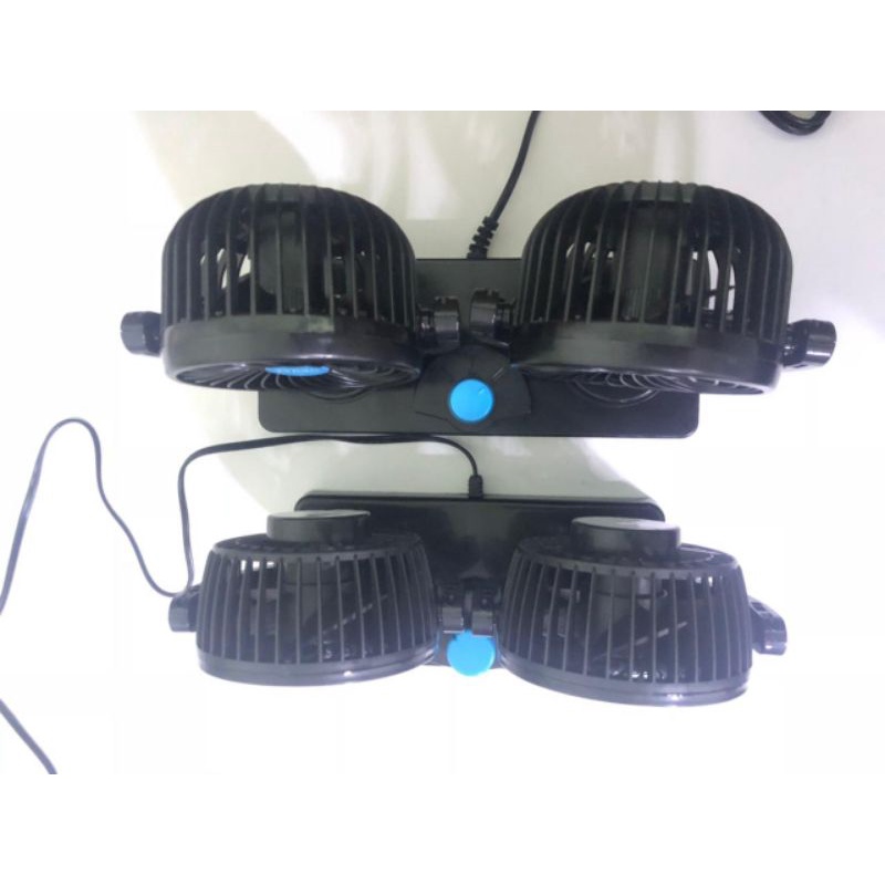 KYZUKU T-303/T-304 Kipas Angin Mobil Double Headed Fan / Kipas Angin Mobil 12Volt/24Volt Kipas Mobil