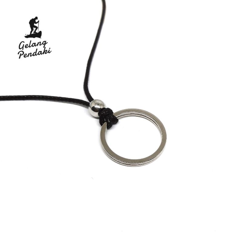 Kaling Tali Korea Bandul Ring O. Kalung Pria Wanita. Kalung Premium