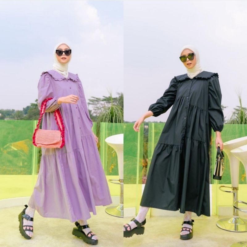 Hava Dress LILAC & BLACK by Haideeorlin