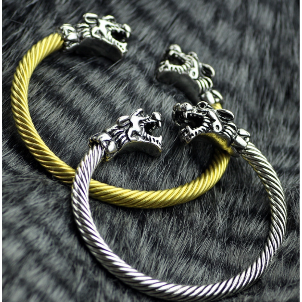 Gaya pria gelang  titanium  motif kepala harimau Shopee  