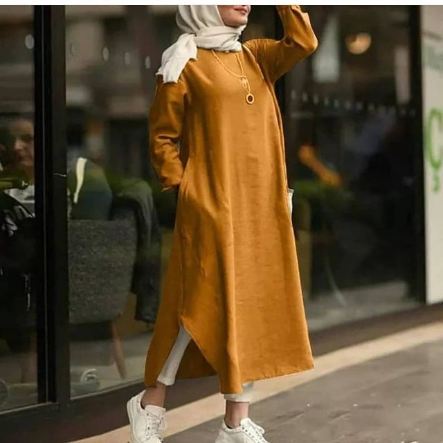 Pharsa Midi Dress wanita dewasa terbaru kekinian _hits // harga promo bahan katun cringkle fit to XL (7)