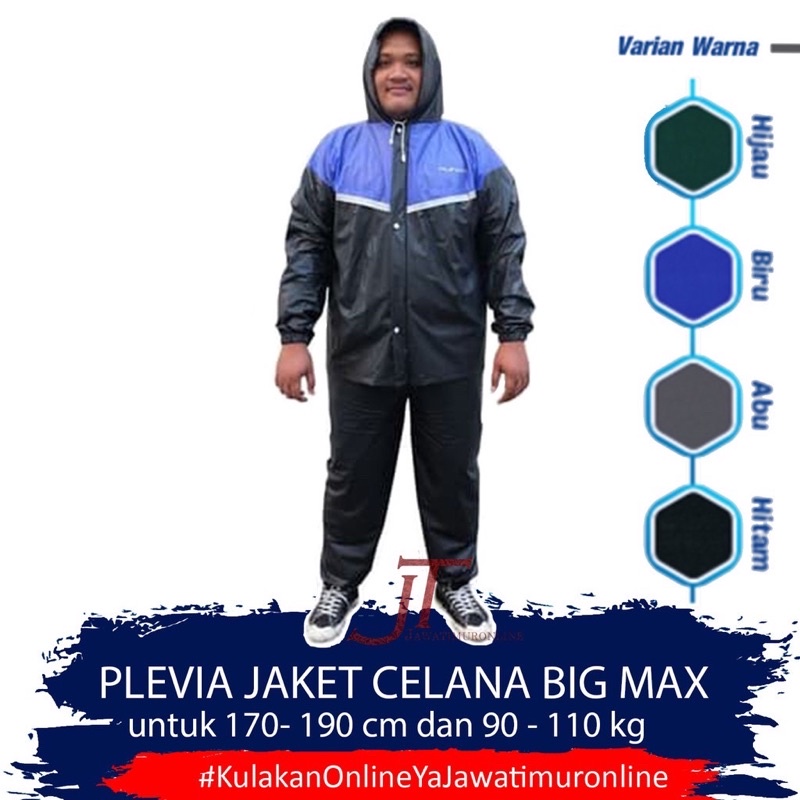 Jas Hujan Jumbo Jaket Celana Big Size XXXL Terbesar Premium Quality