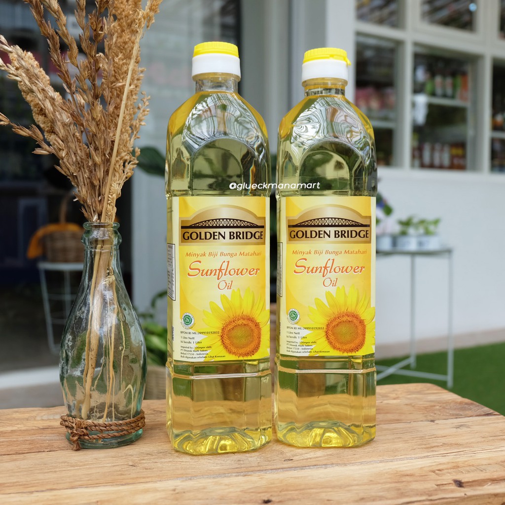

Golden Bridge Sunflower Oil 1L 100% Pure Minyak Biji Bunga Matahari